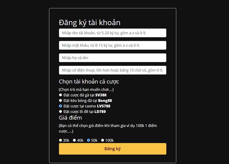 Cách đăng ký LVG788 chi tiết nhất Cách đăng ký LVG788 chi tiết nhất